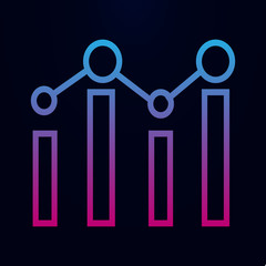 Poster - Diagram nolan icon. Simple thin line, outline vector of finance icons for ui and ux, website or mobile application