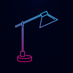 Poster - Table lamp nolan icon. Simple thin line, outline vector of household icons for ui and ux, website or mobile application