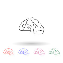 Poster - Brain multi color icon. Simple thin line, outline vector of idea icons for ui and ux, website or mobile application