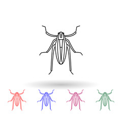 Poster - Beetle multi color icon. Simple thin line, outline vector of insect icons for ui and ux, website or mobile application