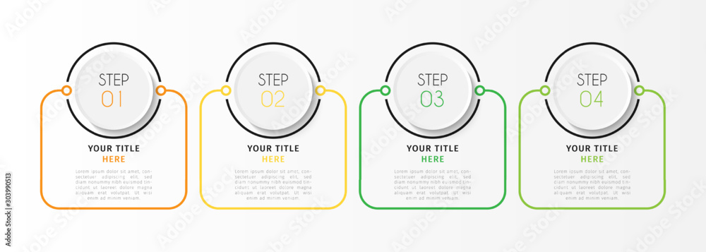 Vector infographic design template with 4 options or steps. Can be used ...