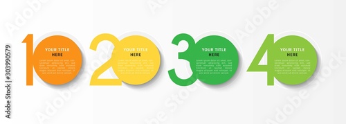 Fotografía Vector infographic design template with 4 options or steps