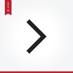 Right arrow vector icon, simple sign for web site and mobile app.