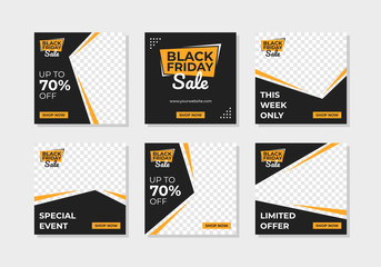 black friday sale banner for social media post