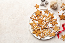 Traditiona Homemade Christmas Gingerbread Cookies