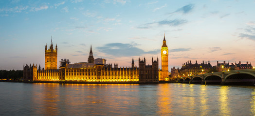 Poster - Big Ben, Parliament, Westminster bridge in London