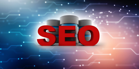 Poster - seo concept 3d illustration