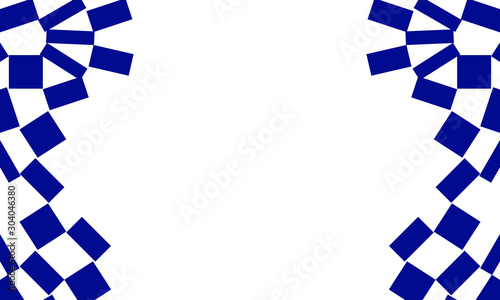 Cuadros en Lienzo Blue geometric background, vector illustration