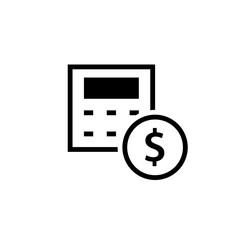 Wall Mural - Cost estimate silhouette icon. Clipart image isolated on white background