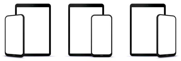 Sticker - mobile phone and tablet computer vector illustration
