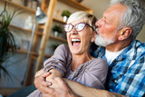 Cheerful senior couple enjoying life and spending time together
