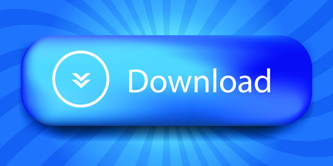 Poster - Modern download button with trending gradient on Cartoon Sunlight vector background.