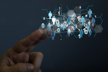 group of network people - business and contact