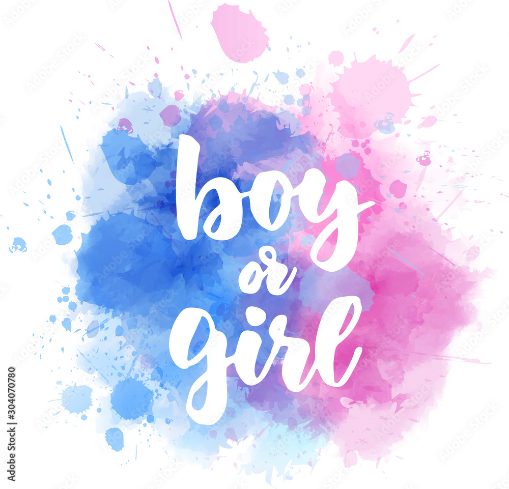 Boy or girl - gender reveal Stock Vector | Adobe Stock