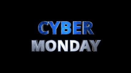 Wall Mural - cyber Monday shopping sales transparent alpha text