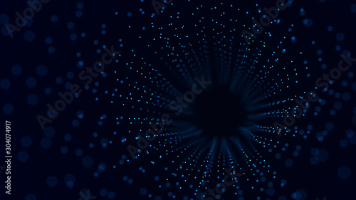 Abstract digital wormhole Poster Mural XXL