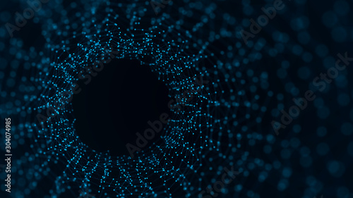 Abstract digital wormhole Poster Mural XXL