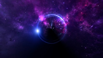 Wall Mural - black hole, science fiction wallpaper. beauty of deep space. colorful graphics for background, like 