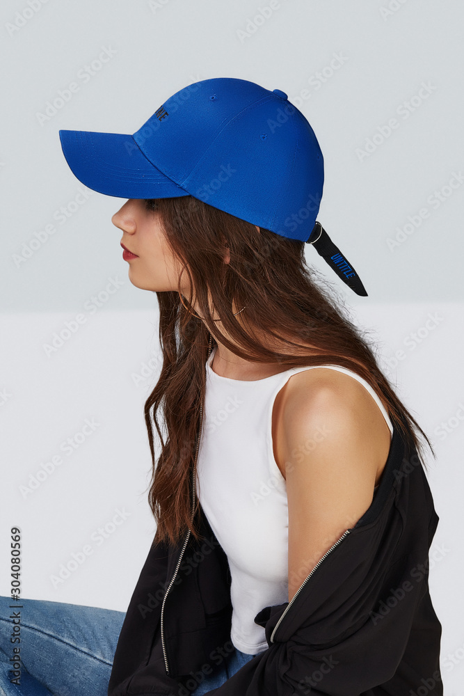 Girls blue hat new arrivals