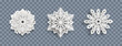 Abstract Snowflakes Header Transparent
