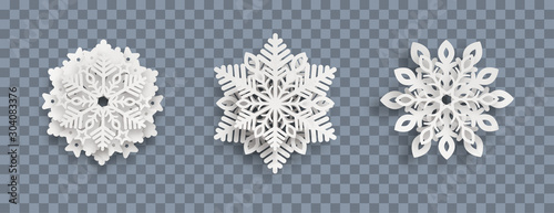Cuadros en Lienzo Abstract Snowflakes Header Transparent