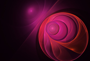 Wall Mural - Abstract color dynamic background with lighting effect. Fractal spiral. Fractal art