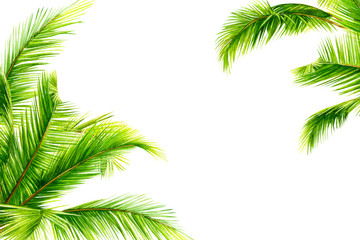 palm tree on isolated white background, watercolor illustration, hand drawing, invitation, card with space for text