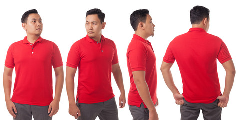 Wall Mural - Red Collared Shirt Design Template