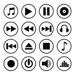 Wall Mural - media player icon vector design symbol
