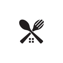 Poster - Food logo design incorporated with spoon and fork icon template