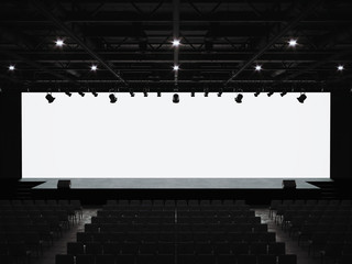 Conference hall mockup screen