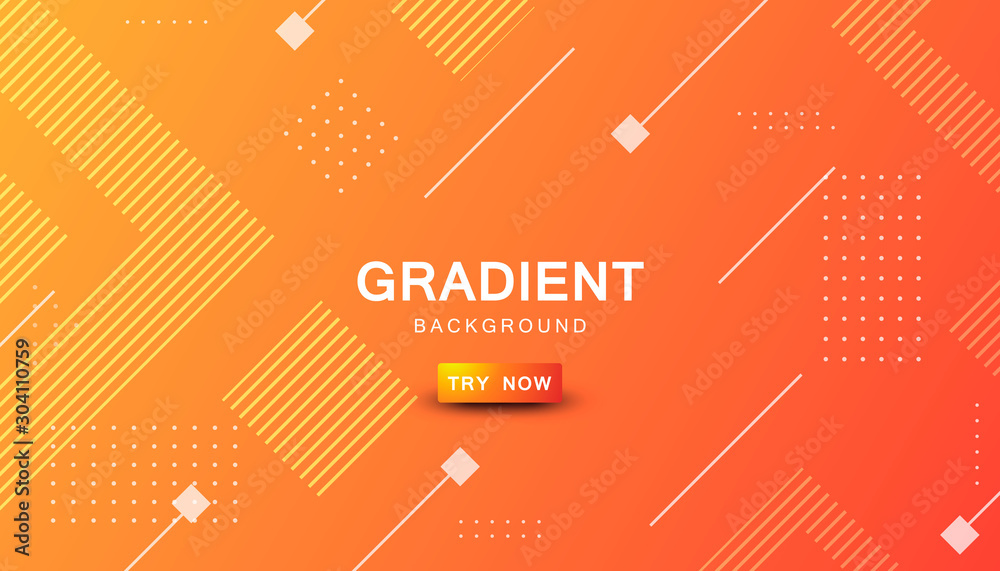 Orange gradient geometric shape background Stock Vector | Adobe Stock