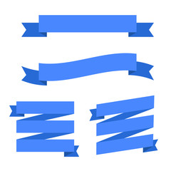 Wall Mural - Ribbon banner design. Ribbons banners isolated. Ribbons set