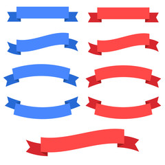 Wall Mural - ribbon banner design. ribbons banners isolated. red ribbons illustration