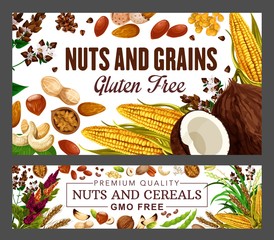 Sticker - Nuts and beans, cereal grains, gluten free food