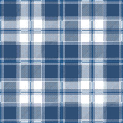 Wall Mural - Blue and white tartan plaid. Scottish textile pattern. 