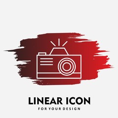 Camera Icon Isolated On Abstract Background