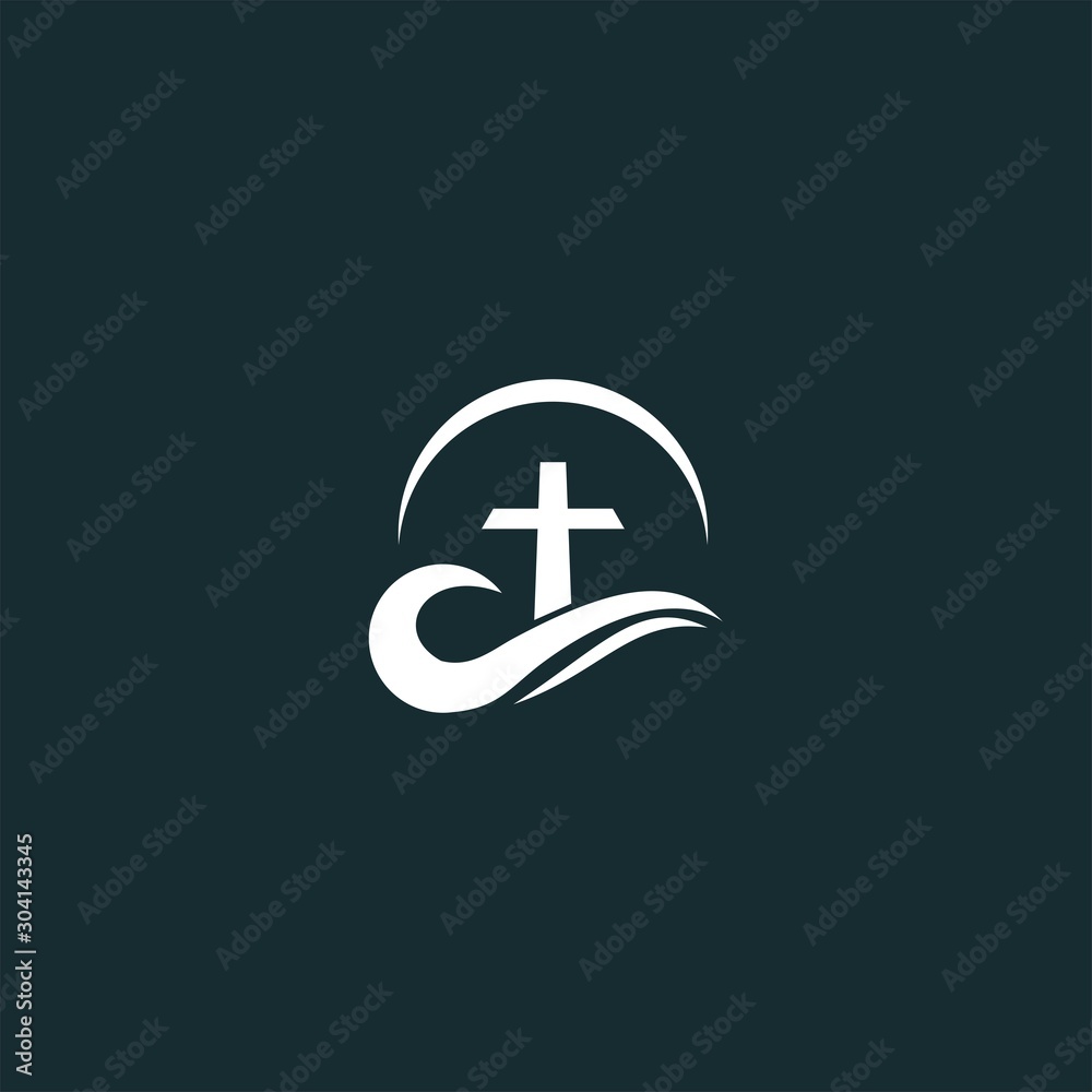 church logo design vector Stock Vector | Adobe Stock