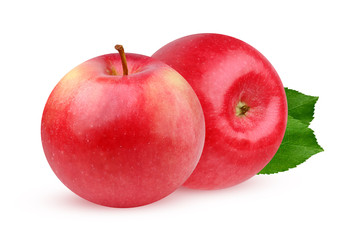 Wall Mural - red Apple isolated on white background.