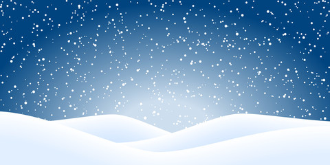 christmas landscape background with snow