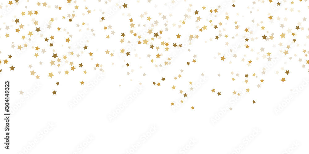 seamless confetti stars background for christmas time - obrazy, fototapety, plakaty 