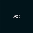 MC CM initial logo design vector
