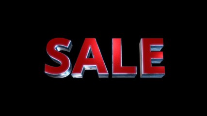 Wall Mural - sale shopping video discount concept transparent alpha text