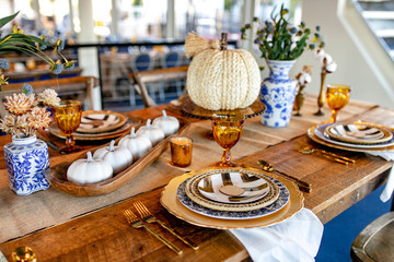 pumpkin table setting