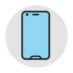 Mobile  icon isolated on abstract background