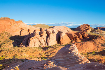 Canvas Print - Beautiful geological rock formations from Valley of Fire State Park in Nevada.