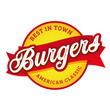 Vintage Burgers sign lettering stamp