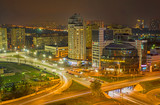 Fototapeta  - Night buildings and streets landscape