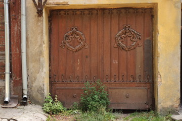 old wooden door