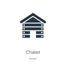 Chalet Icon Vector. Trendy Flat Chalet Icon From Winter Collection Isolated On White Background. Vector Illustration Can Be Used For Web And Mobile Graphic Design, Logo, Eps10